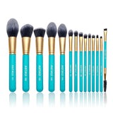 light blue makeup brush set brushes