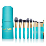 light blue makeup brush set