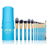 light blue makeup brush set